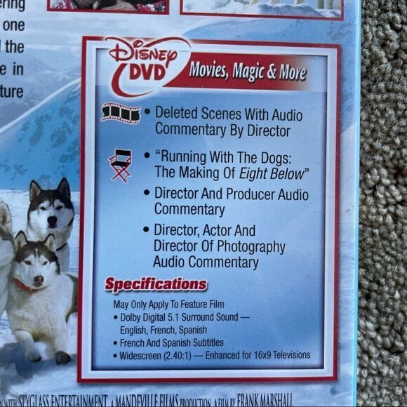 3 for $15|| Eight Below Disney Family Movie DVD - Picture 7 of 9